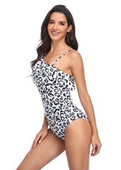 Flouncing Printed One Piece Swimwear