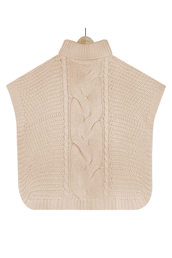 Beside The Fire Cable Poncho Sweater