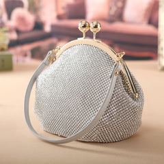 Fashion Women's Leisure Chain Shoulder Small Rhinestone Evening Handbags