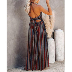 Spaghetti Strap Cowl Neck Maxi Dress