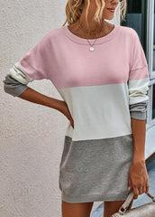 Long Sleeve Striped Round Neck Sweater