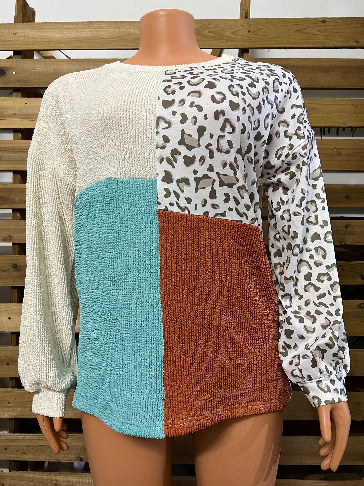 Casual Print O-Neck Long Sleeve Sweartshirt