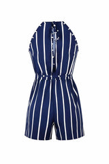 Florcoo Striped Beach Jumpsuit