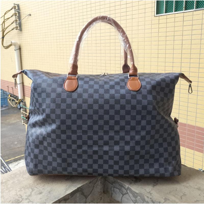 Checkered weekend bag