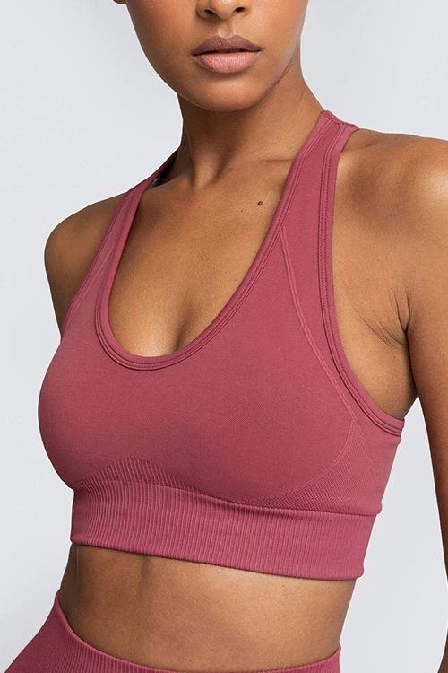 Solid Seamless Bra Leggings Set