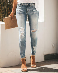 90s Vintage Ripped Skinny Jeans