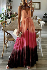 Summer In Malibu Gradient Print Maxi Dress