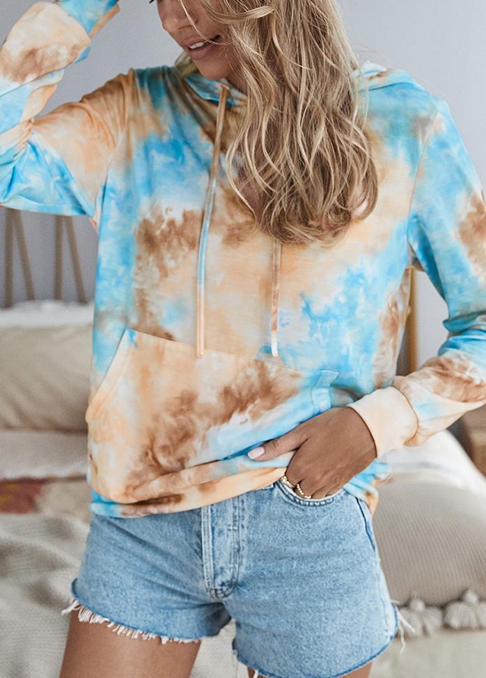 Long Sleeve Gradient Casual Hoodie