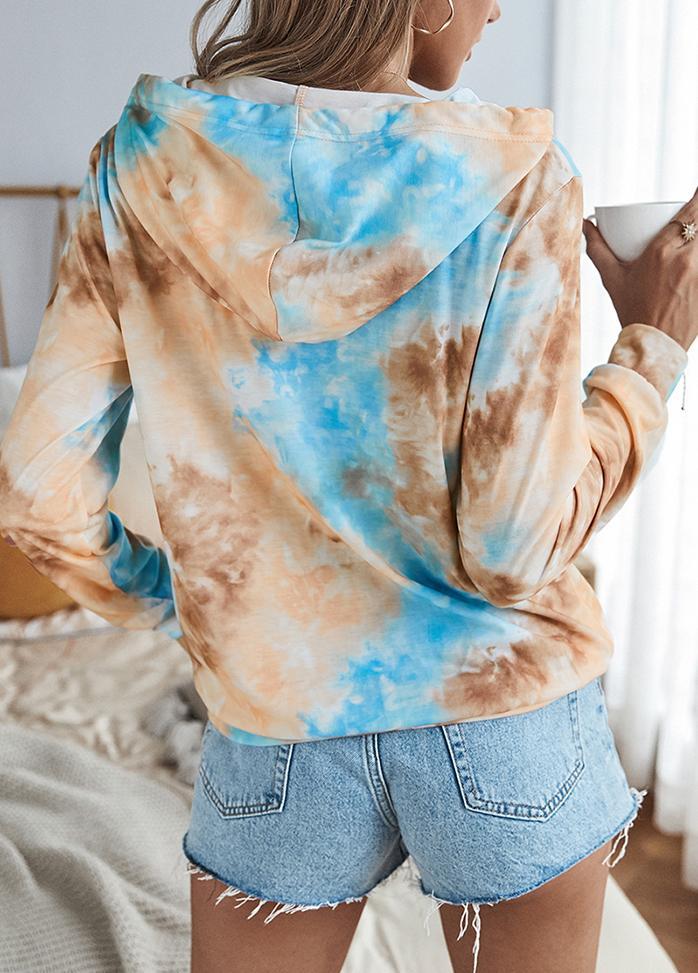 Long Sleeve Gradient Casual Hoodie