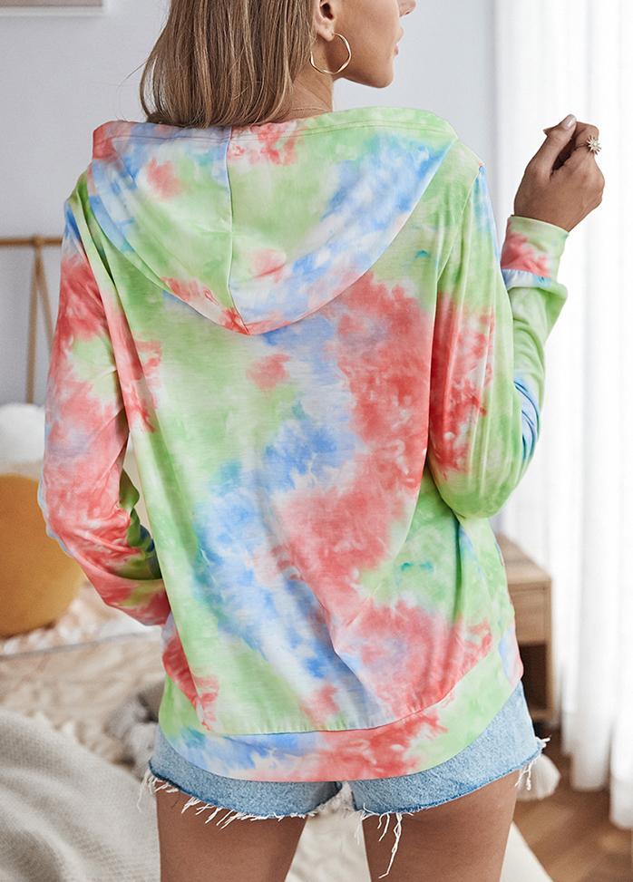 Long Sleeve Gradient Casual Hoodie