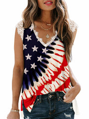 Floral V Neck Sleeveless Cami Tank Top