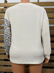 Casual Print O-Neck Long Sleeve Sweartshirt