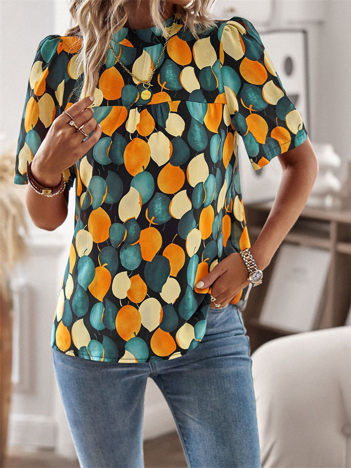 Fashion Women's Tops Spring and Summer Shirt T-shirt Casual White Black Blue Green S M L XL