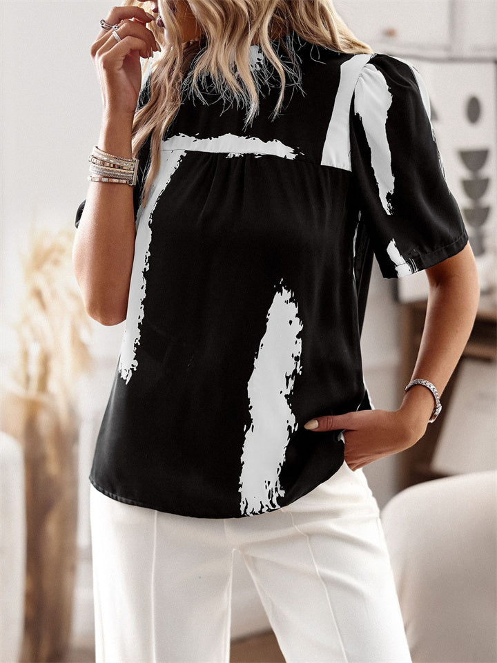 Fashion Women's Tops Spring and Summer Shirt T-shirt Casual White Black Blue Green S M L XL