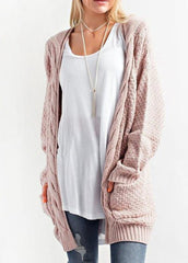 Long Sleeve Casual Solid Color Cardigan