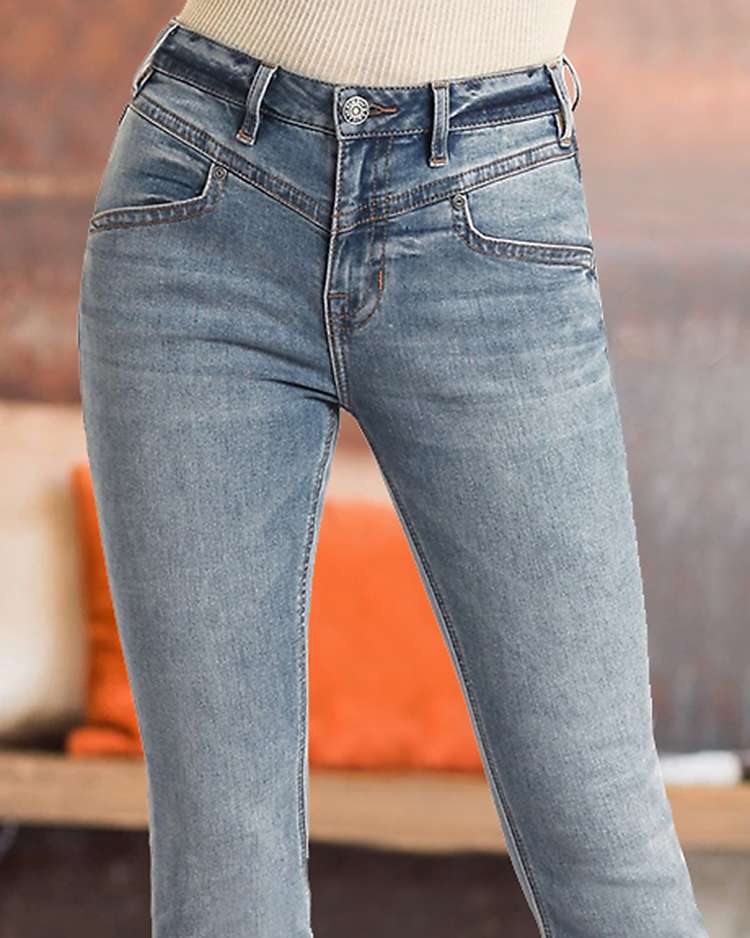 90s Vintage Zip Fly High Waist Flare Jeans