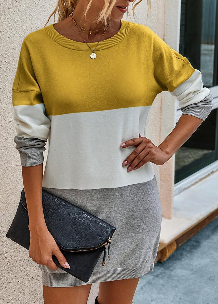 Long Sleeve Striped Round Neck Sweater