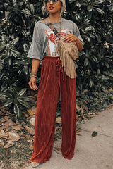 Finding Wonderland Pleated Elastic Waist Pants
