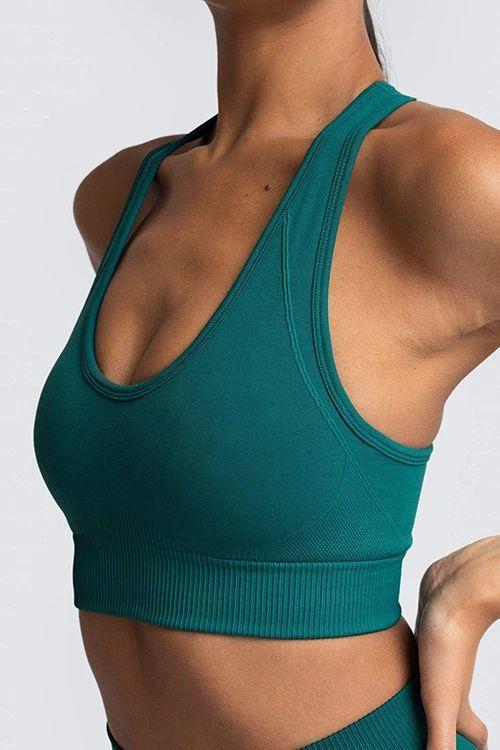 Solid Seamless Bra Leggings Set