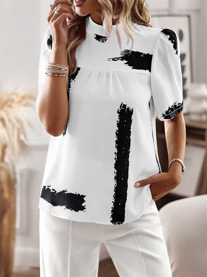Fashion Women's Tops Spring and Summer Shirt T-shirt Casual White Black Blue Green S M L XL