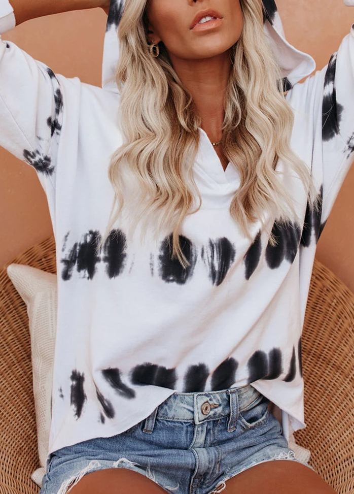 Long Sleeve Printed Casual Hoodie