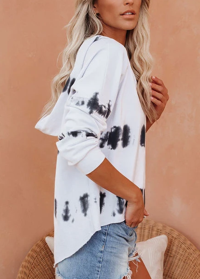 Long Sleeve Printed Casual Hoodie