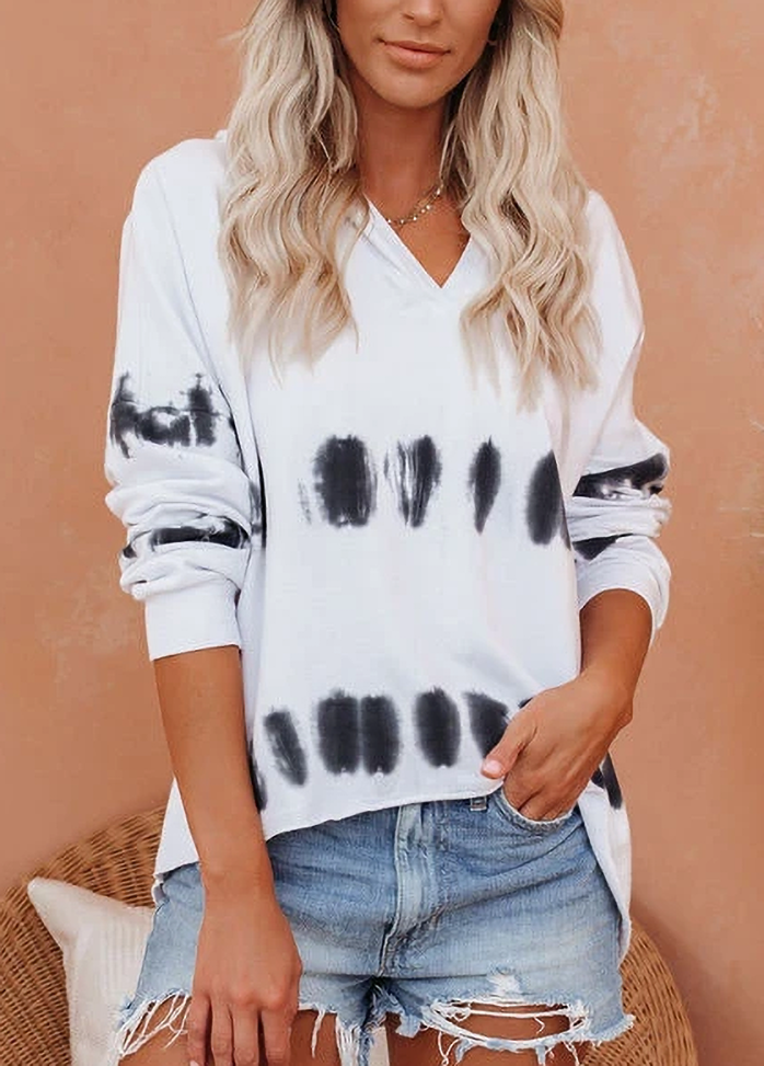 Long Sleeve Printed Casual Hoodie