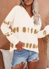 Long Sleeve Printed Casual Hoodie