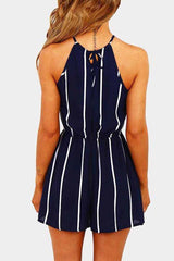 Florcoo Striped Beach Jumpsuit