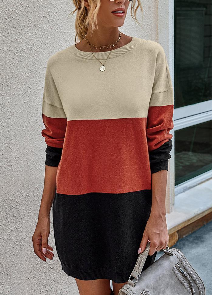 Long Sleeve Striped Round Neck Sweater