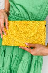Bright Woven Clutch