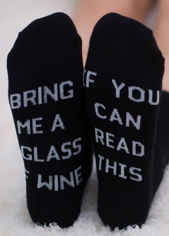 Letter Printed Socks