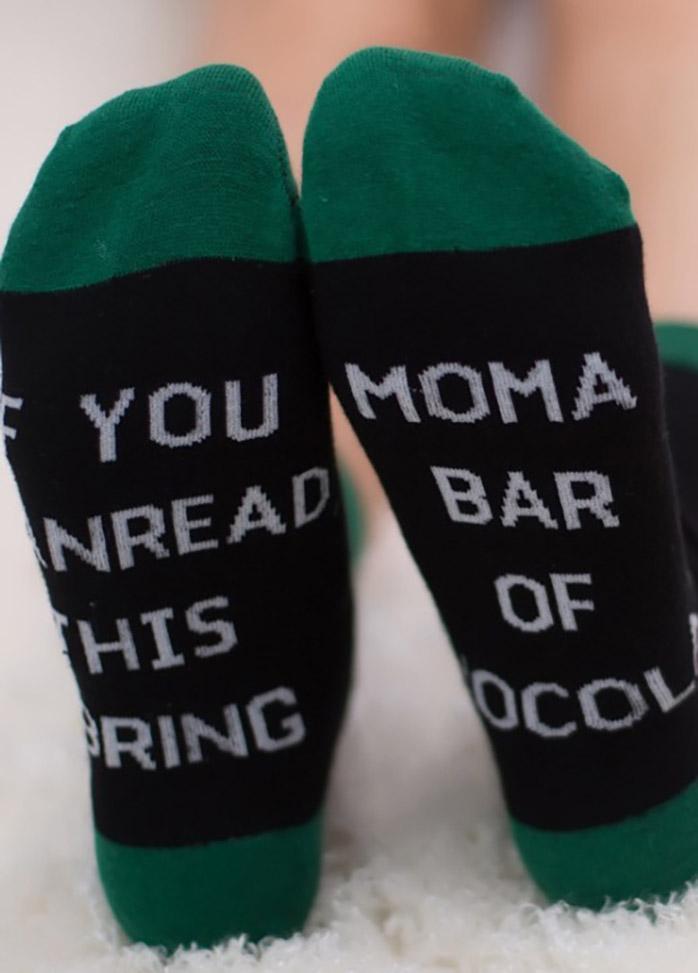 Letter Printed Socks