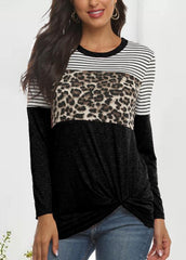 Leopard Printed Long Sleeve T-shirt