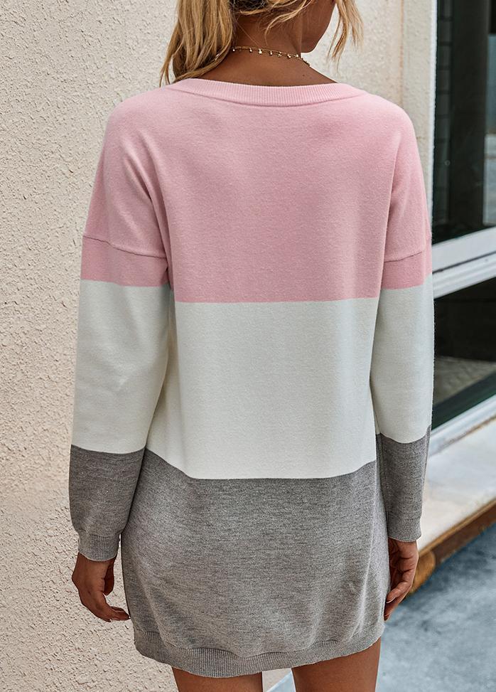 Long Sleeve Striped Round Neck Sweater