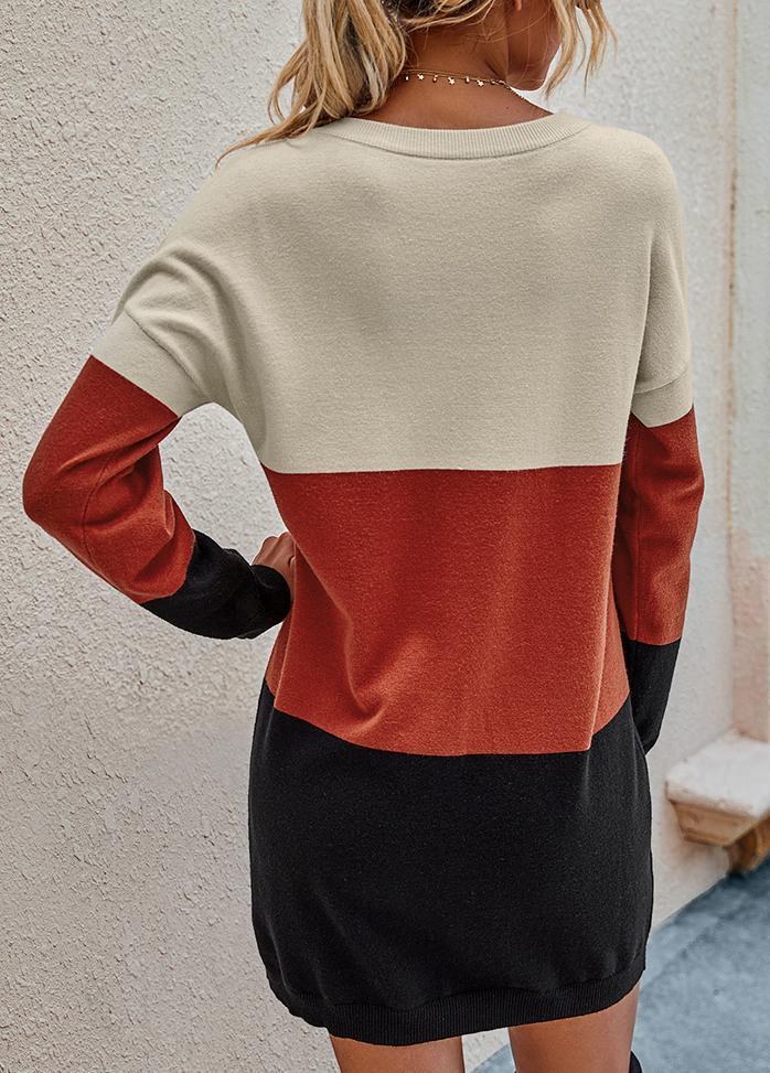 Long Sleeve Striped Round Neck Sweater