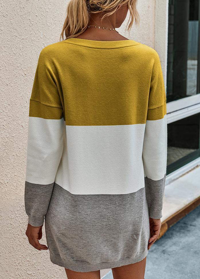 Long Sleeve Striped Round Neck Sweater