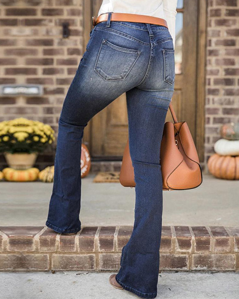 90s Vintage Low Waist Flare Jeans