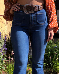 70s Vintage Dual Pocket Front Flare Jeans