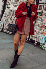 Faux Fur Loose Long Sleeve Coat