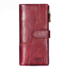 Women's Leather Long Cowhide Casual Fashion Purse