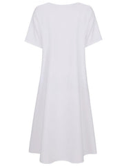 Casual Vintage Boho Floral Tunic Loose Swing Long Dress