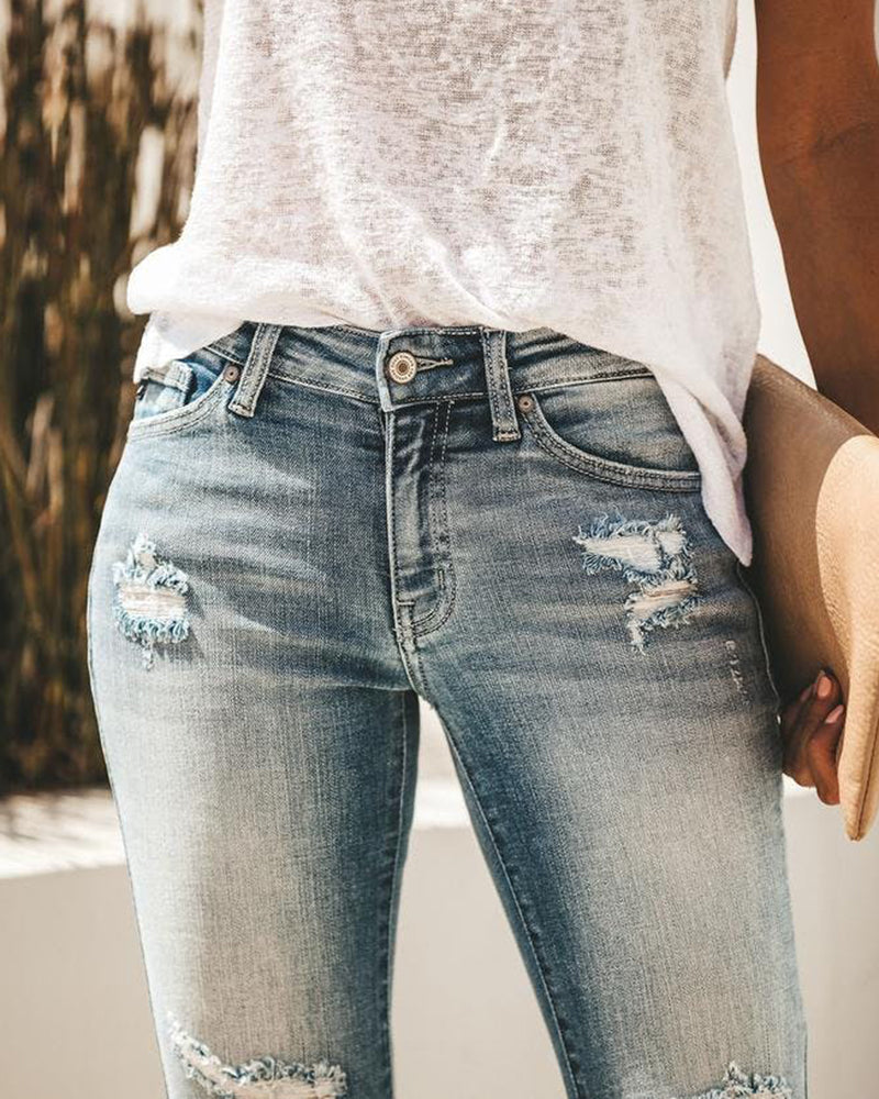 90s Vintage Ripped Skinny Jeans