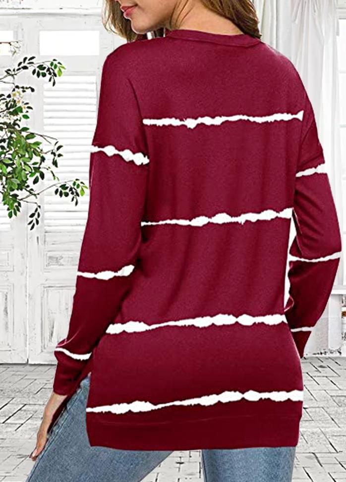 Long Sleeve Striped Round Neck T-shirt
