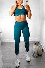 Solid Seamless Bra Leggings Set
