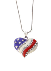 Flag Day Theme Love And Star Shape Creativity Necklace