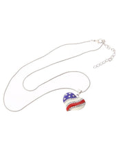 Flag Day Theme Love And Star Shape Creativity Necklace