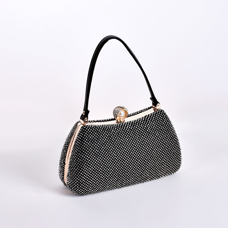 Casual Women's Rhinestone Shoulder Banquet Fashion Chain Handbags