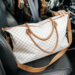 Checkered weekend bag