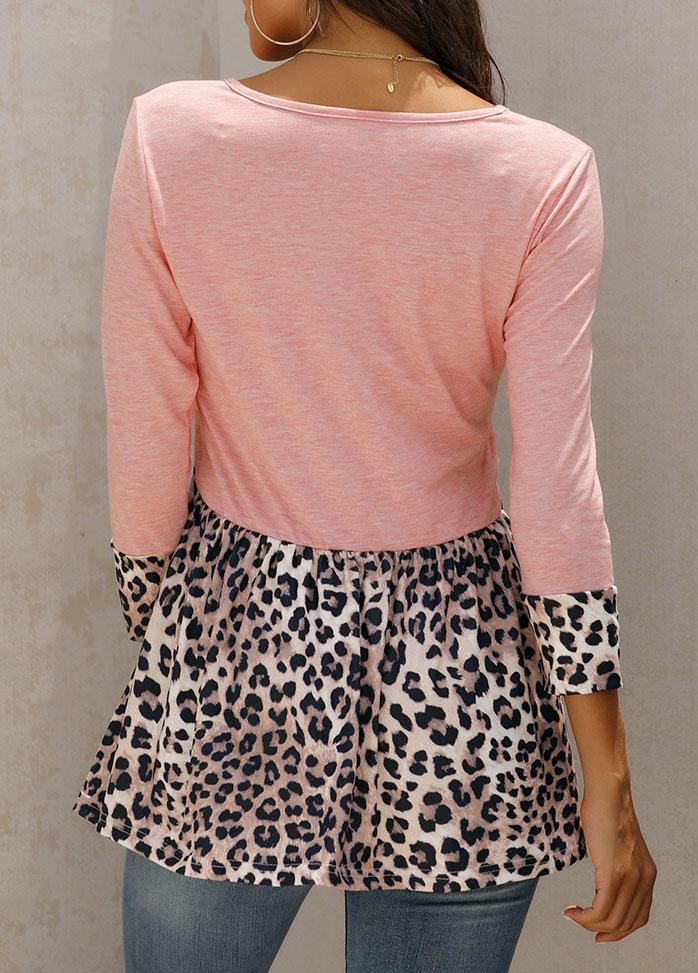 Long Sleeve Patchwork Casual T-shirt